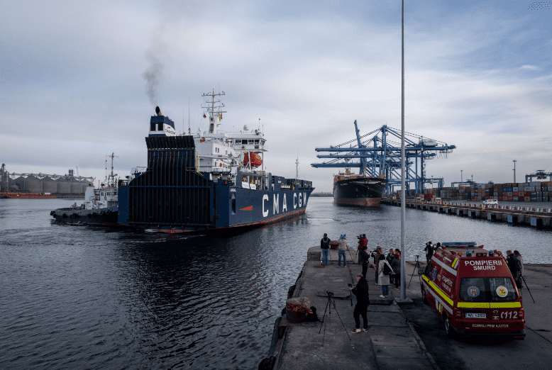Порт Констанца прийняв судно з гуманітарною допомогою Україні з тисячею тонн вантажу